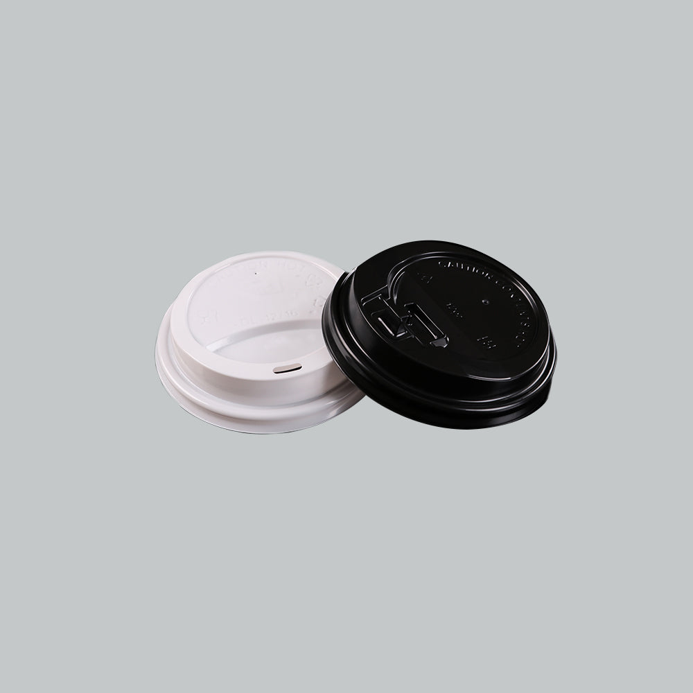 1000331 - DOME LID FOR H/D PAPER CUP 8OZ- BLK/W 100'SX10PKT/CTN