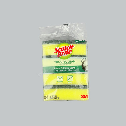 3M S/B TOUGH CLEAN SCRUB SPONGE STD 4'SX24PKT/CTN