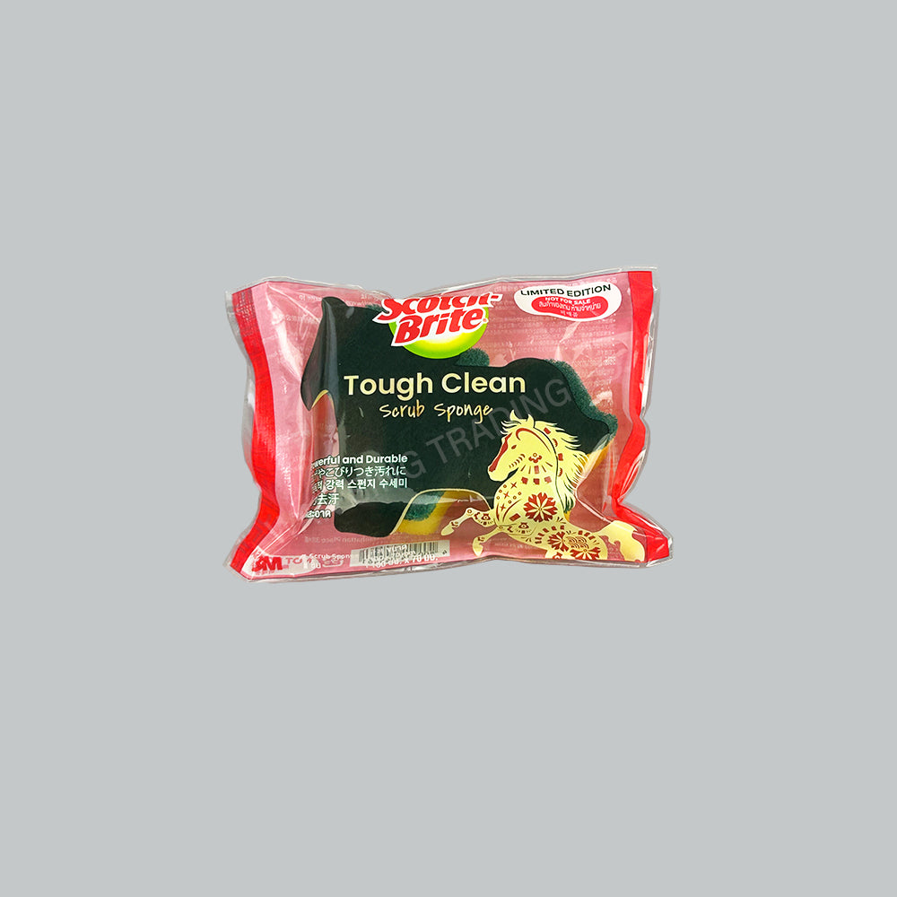 3M TOUGH CLEAN SCRUB SPONGE HORSE 200'S/CTN