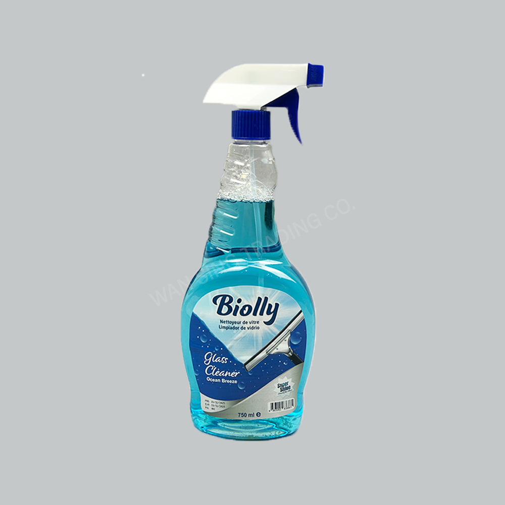 1151036 - BIOLLY GLASS CLEANER OCEAN BREEZE 750ML 12BTL/CTN