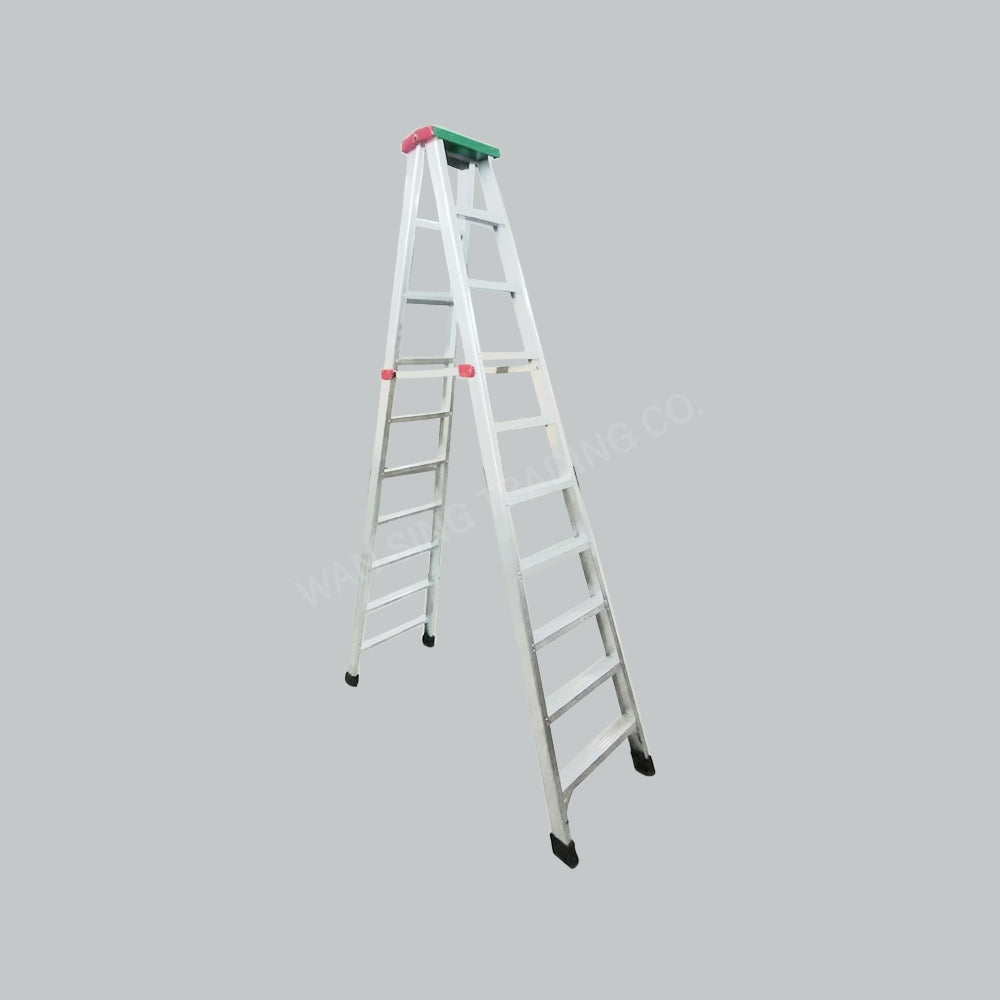 ALUMINIUM 10-STEPS LADDER DOUBLE SIDED