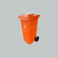 KBM 120L GARBAGE BIN W/WHEEL - ORANGE