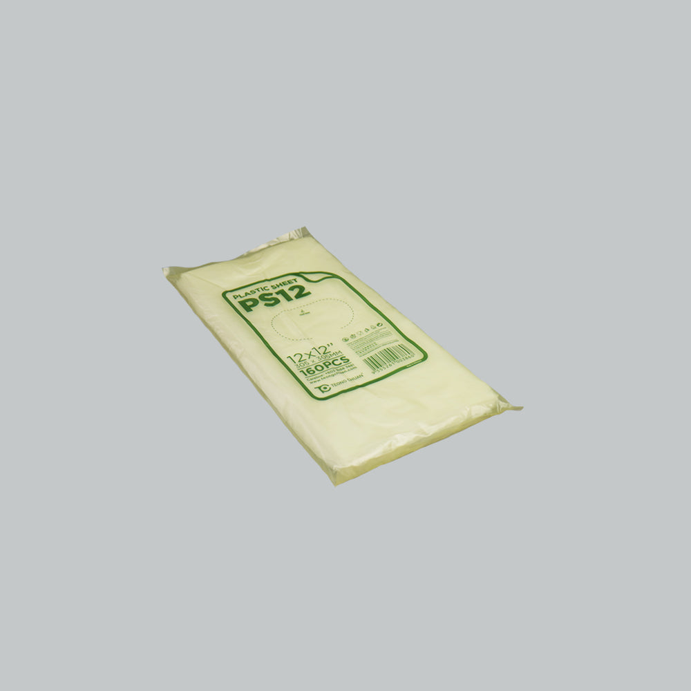 2501069 - TC PS12 PLASTIC SHEET TRANS 12"X12" 160'SX50PKT/BDL