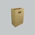 TBH 8" BROWN PAPER BAG W/DIECUT HDL 34X21X13.5CM