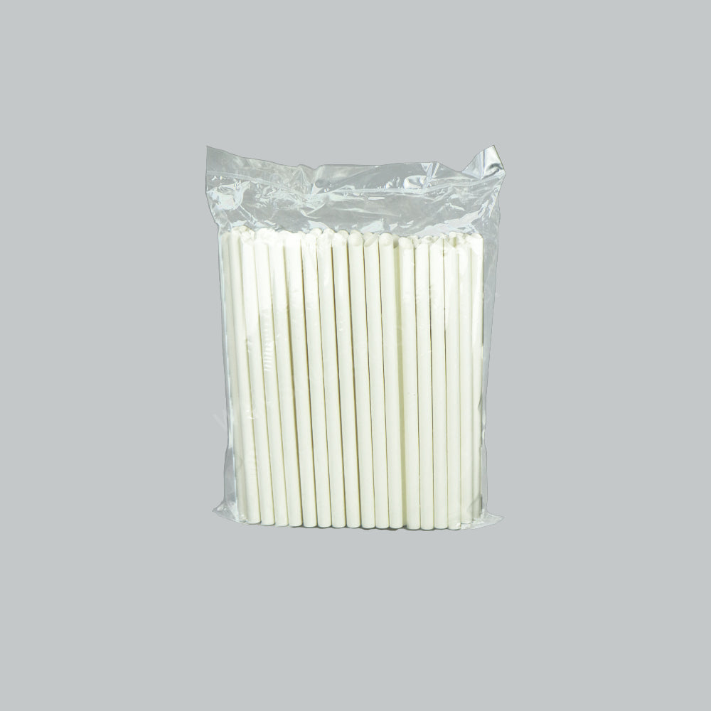 TBH BUBBLE TEA PAPER STRAW (SHARP) WHT 100'S