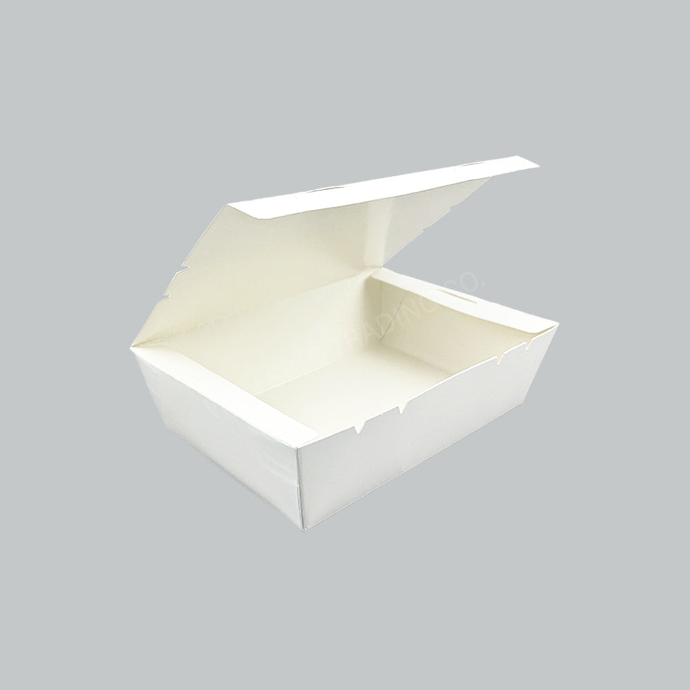 TBH-900 WHITE PAPER LUNCH BOX - LRG 50'SX10PKT/CTN