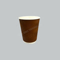 KBM 8OZ HOT PAPER CUP - RIPPLE BRN 25'SX20PKT/CTN