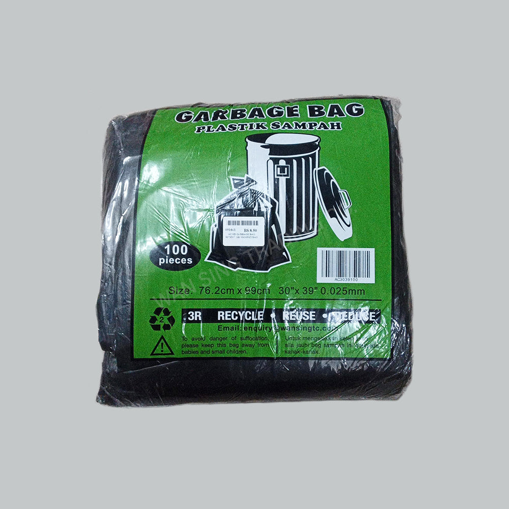 HD GARBAGE BAG 30"X39" (AC) 100'SX10PKT/BAG