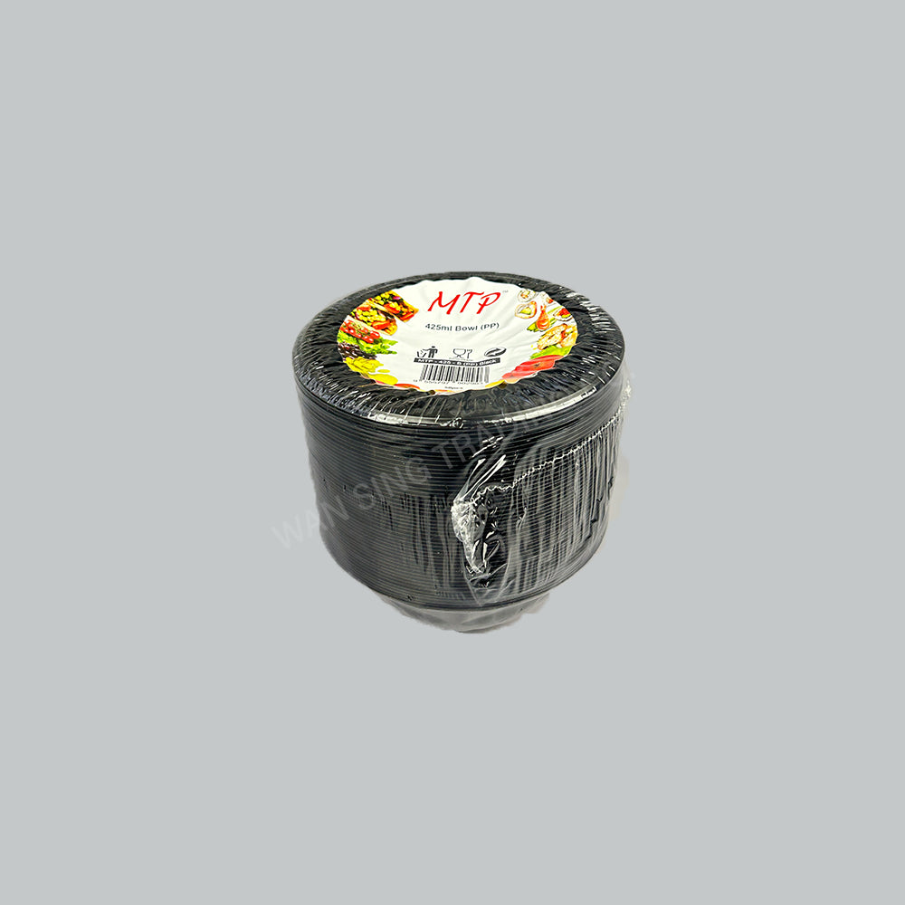 MTP MW PP BOWL 425ML BLACK - 50'SX20PKT/CTN