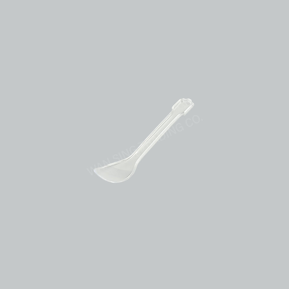 LHP PLASTIC ICE CREAM SPOON 5" CLEAR 100'SX10PKT