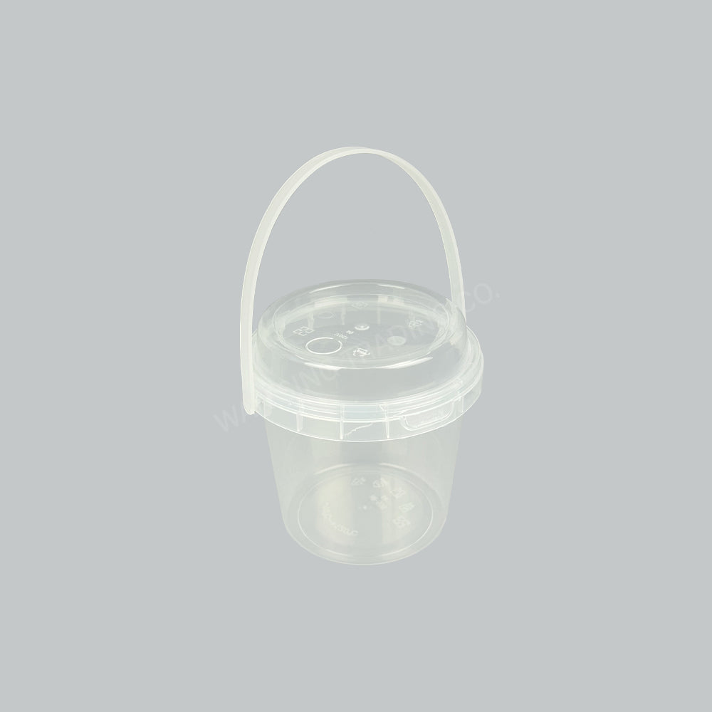 ST PT-500 PLASTIC TUMBLER 500ML CL W/LID+HLE+HDL