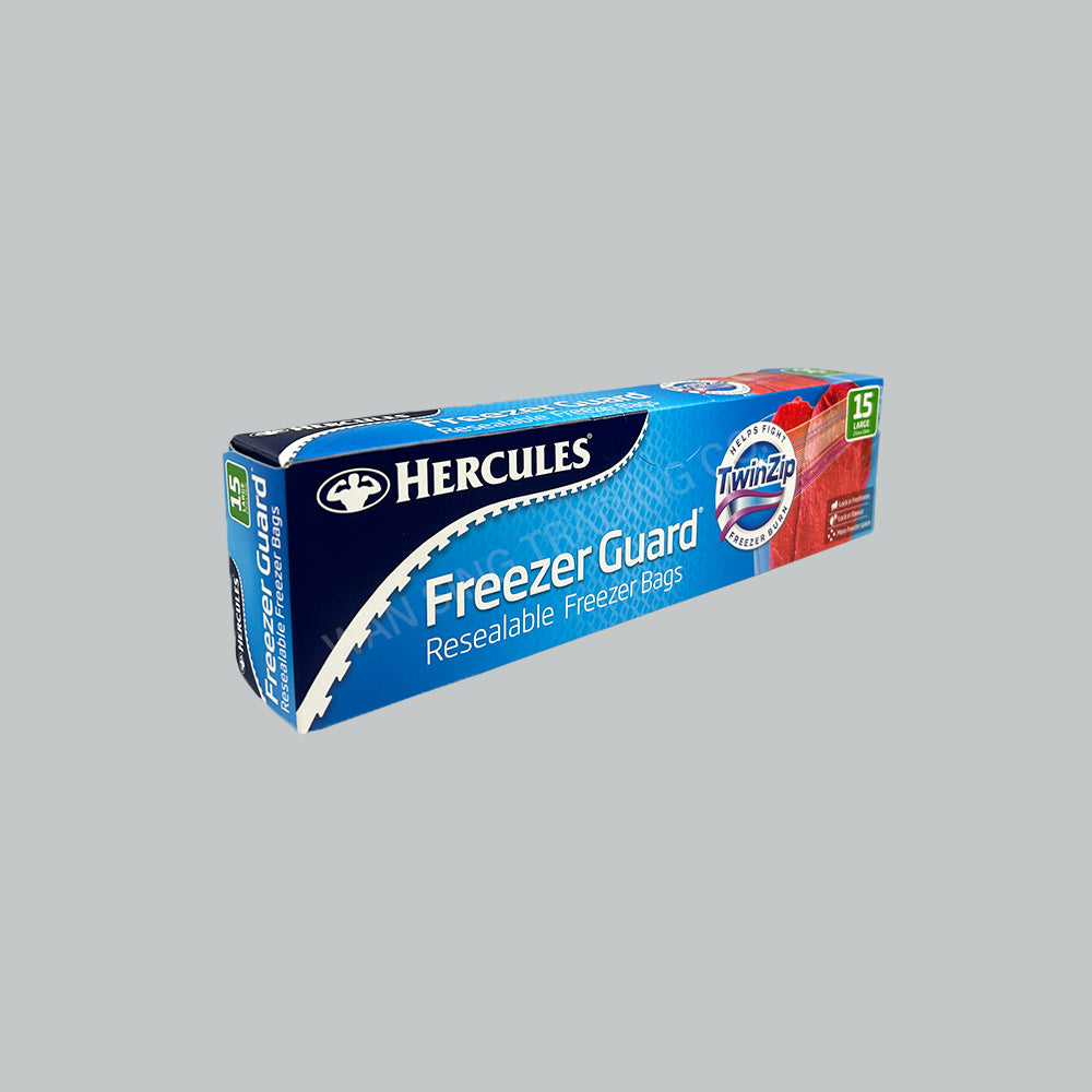 HERC TWINZIP FREEZER GUARD BAG (L) 27X33CM 15'SX12