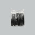 SAN PLASTIC STRAW IND WRAP 12X200MM BLK 50'S