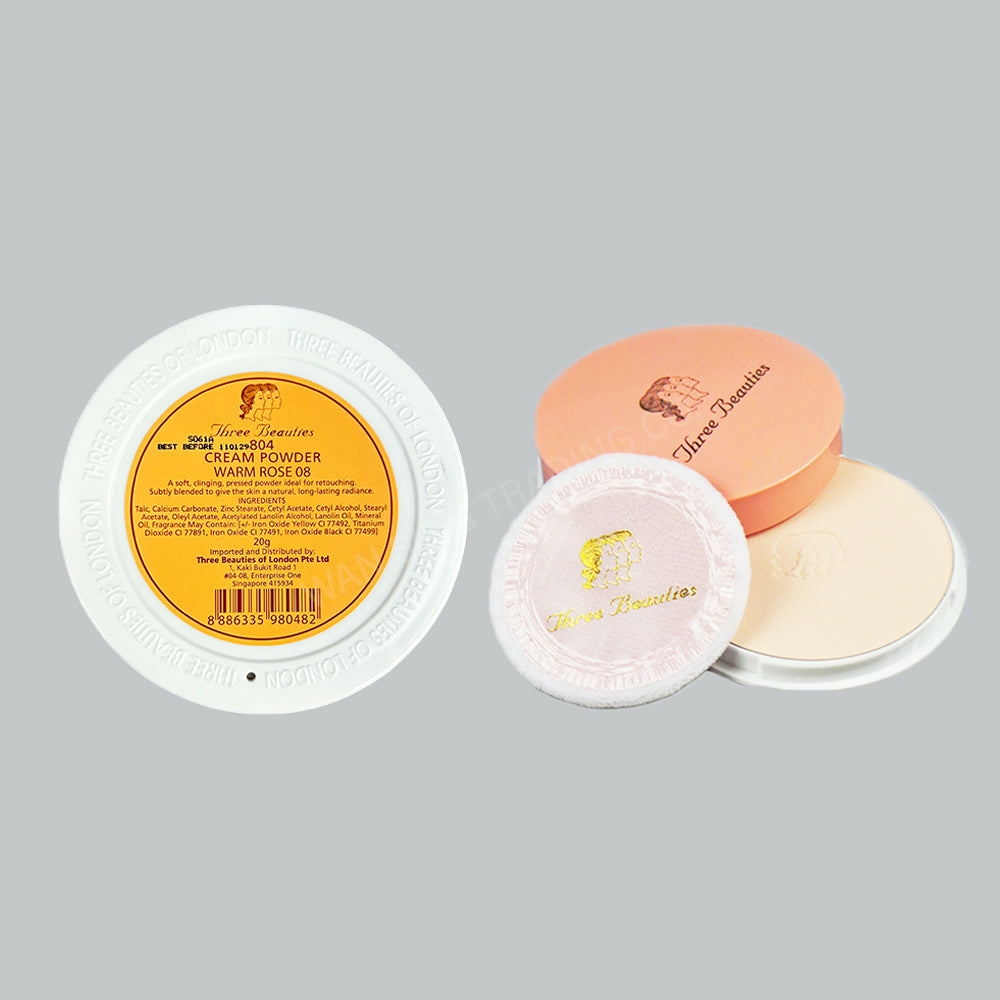 THREE BEAUTIES 804 CREAM POWDER - WARM ROSE 08