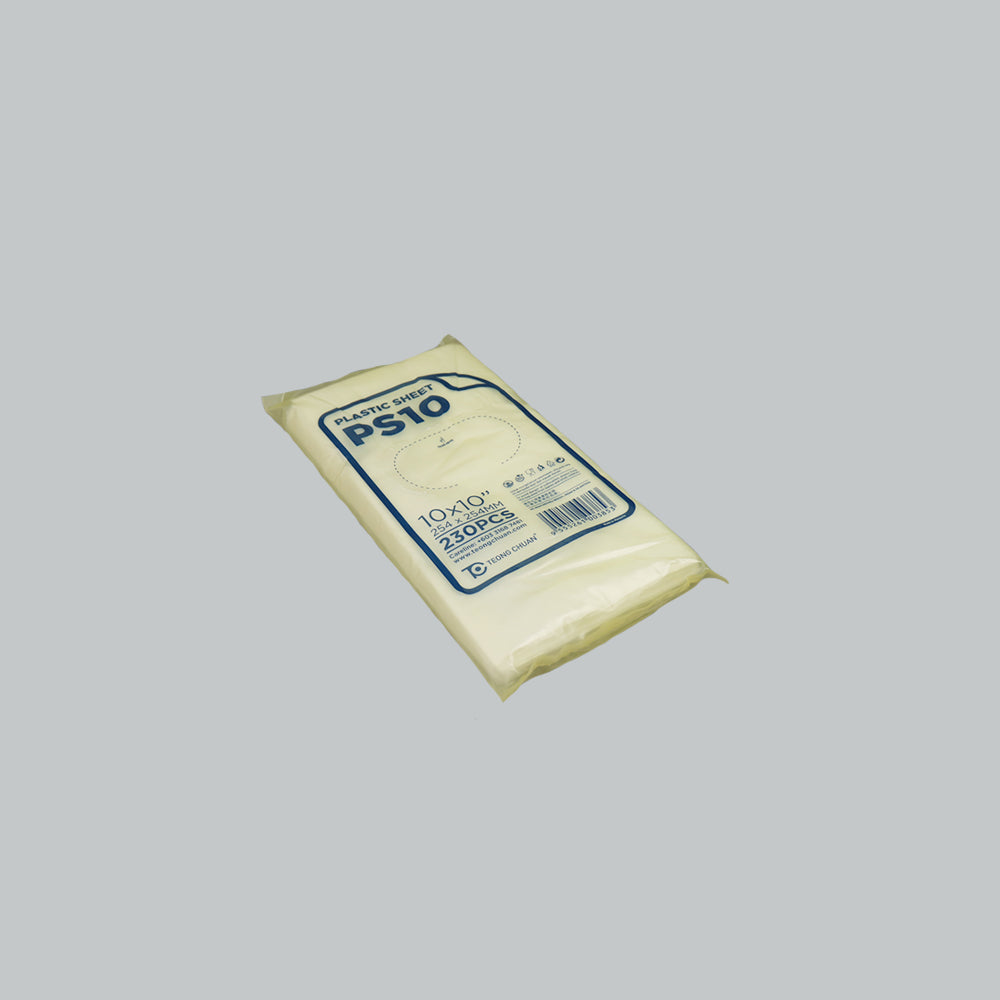 2501068 - TC PS10 PLASTIC SHEET TRANS 10"X10" 230'SX50PKT/BDL